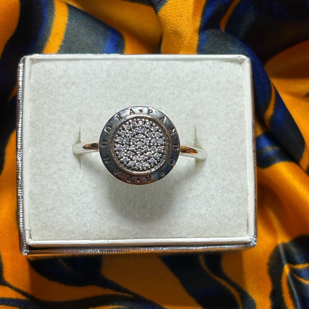 Pandora Signature Ring. Size 10. - Picture 3 of 3